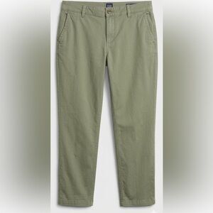 Gap Pants Womens 10 Relaxed Girlfriend Stretch Tapered Leg 34X26 Military Green